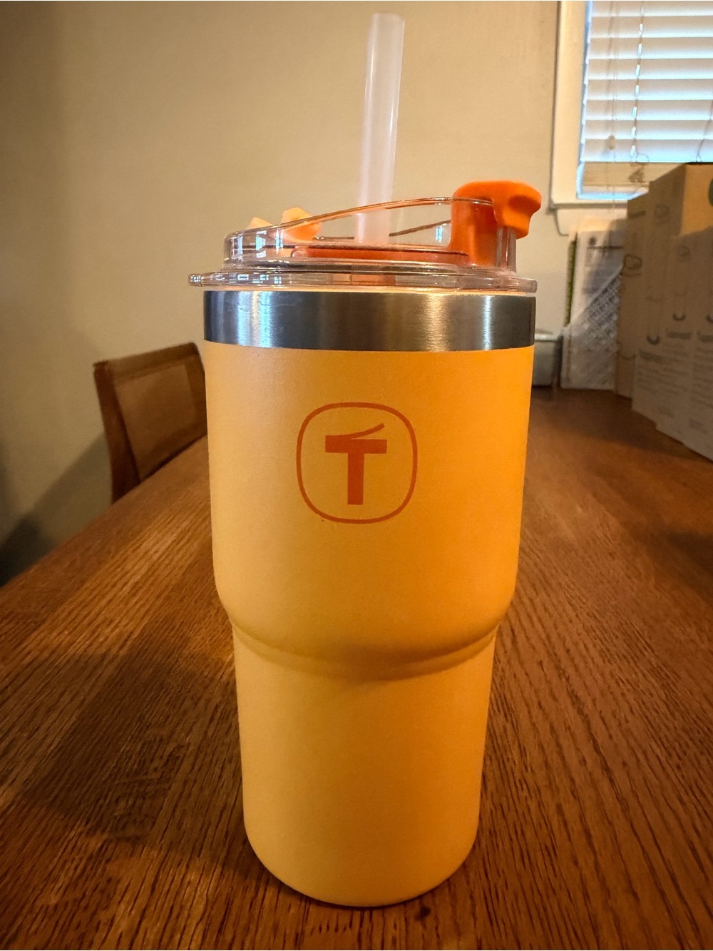 ravel Orange Insulated Tumbler with Straw Lid